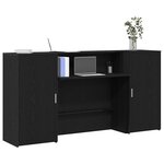 vidaXL Bureau de réception chêne noir 200x50x103 5cm bois d'ingénierie
