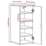 vidaXL Armoire à chaussures chêne artisanal bois d'ingénierie