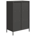 vidaXL Buffet haut noir 68x39x103 5 cm acier