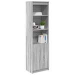 vidaXL Buffet haut sonoma gris 50x35x180 cm bois d'ingénierie