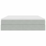 vidaXL Lit avec rangement et matelas Gris clair 180 x 200 cm Velours