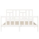 vidaXL Cadre de lit sans matelas blanc bois de pin massif