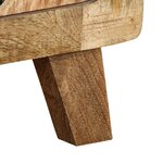 vidaXL Table de chevet 37x32x50 cm bois de manguier massif brut