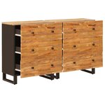vidaXL Buffet 2 Pièces Marron 60 x 33 x 75 cm Bois de mangue massif