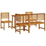 vidaXL Ensemble bistro de jardin 5 Pièces Marron Bois d'acacia massif