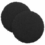 vidaXL Coussins de siège 2 Pièces Noir Ø30 x 13 cm tissu