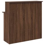 vidaXL Bureau de réception chêne brun 100x50x103 5cm bois d'ingénierie