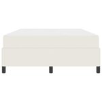 vidaXL Cadre de lit avec matelas Crème 140 x 190 cm tissu