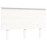 vidaXL Cadre de lit avec tête de lit blanc 120x200 cm bois massif