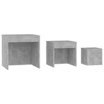 vidaXL Tables gigognes 3 Pièces Gris béton Aggloméré