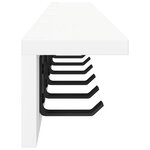 vidaXL Porte-manteau mural avec étagère Montage mural Blanc 100 x 10.5 x 10.5 cm
