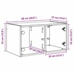 vidaXL Meuble mural Chêne artisanal 68 x 37 x 35 cm Bois d'ingénierie