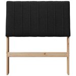 vidaXL Tête de lit capitonnée Noir 80 cm Pin massif