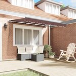 vidaXL Auvent Rétractable Marron 250 x 200 cm Polyester et Aluminium