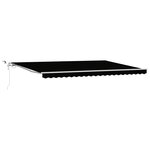 Stores Rétractables Automatiques vidaXL avec LED Noir 500x300 cm