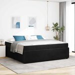 vidaXL Cadre de lit avec matelas Noir 200 x 200 cm Velours