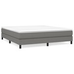 vidaXL Cadre de lit sans matelas gris foncé 160x200 cm tissu