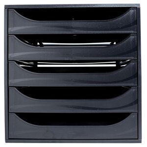 Module De Classement Ecobox+ Ecoblack 5 Tiroirs - Noir - Exacompta