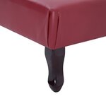 vidaXL Chaise longue Rouge bordeaux Similicuir