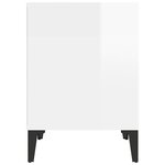 vidaXL Table de chevet Blanc brillant 40x35x50 cm