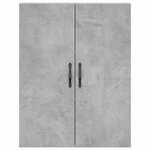 vidaXL Buffet haut Gris béton 69 5x34x180 cm Bois d'ingénierie