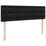 VidaXL Cadre de lit ottoman avec matelas noir 140x200 cm velours