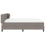 vidaXL Lit à ressorts avec matelas Taupe 180 x 200 cm tissu