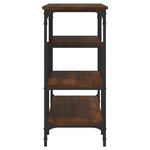 vidaXL Table console avec étagères chêne marron 100x35x75 cm