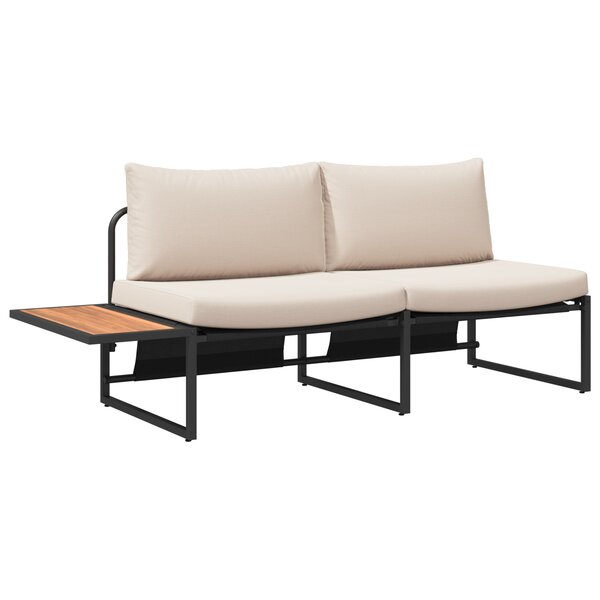 vidaXL Sofa de jardin 2 places avec coussins taupe