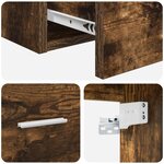 vidaXL Vanité de lavabo mural Chêne fumé 53 x 34 5 x 63 cm