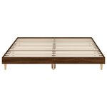 vidaXL Cadre de lit chêne marron 140x200 cm bois d'ingénierie
