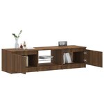 vidaXL Meuble TV avec lumières LED Chêne marron 140x40x35 5 cm