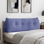 vidaXL Coussin de Dos Bleu denim 140 x 24 x 50 cm tissu