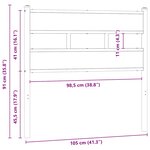vidaXL Tête de lit de remplacement chêne sonoma 100 cm fer et bois d’ingénierie