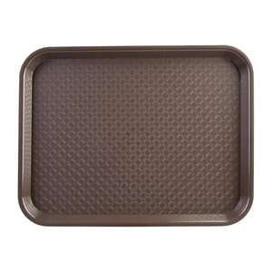 Plateau fast food 415 x 305 mm - 7 couleurs - kristallon - marron - polypropylène 415x305xmm