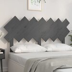 vidaXL Tête de lit Gris 141x3x80 5 cm Bois massif de pin