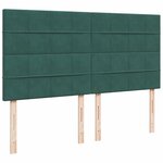 vidaXL Sommier à lattes de lit et matelas Vert foncé 180x200cm Velours