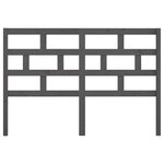 vidaXL Tête de lit Gris 126x4x100 cm Bois massif de pin