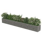 vidaXL Lit surélevé à gabion Acier galvanisé 450x50x50 cm