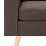 vidaXL Canapé à 3 places Marron Tissu