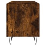 vidaXL Armoire à disques chêne fumé 121x38x48 cm bois d'ingénierie