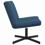 vidaXL Chaise pivotante Bleu 63 x 75 x 76 cm tissu