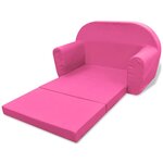 vidaXL Chaise longue pliable pour enfants Rose