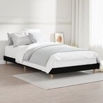 vidaXL Cadre de lit sans matelas noir 90x200 cm bois d'ingénierie