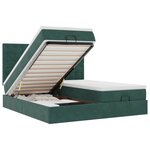 VidaXL Cadre de lit ottoman avec matelas vert foncé 180x200cm velours