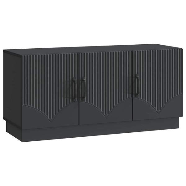 vidaXL Meuble TV Noir 99 x 34 5 x 47 cm Bois d'ingénierie