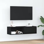 vidaXL Meuble TV chêne noir 100x31x25 5 cm bois d'ingénierie