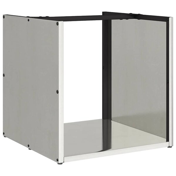 vidaXL Portant de bois de chauffage 40x40x40 cm acier inoxydable