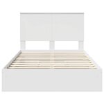 vidaXL Lit de Rangement Blanc 120 x 190 cm Bois d'ingénierie