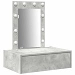 vidaXL Table de Toilette Gris 60 x 40 x 70 cm Bois d'ingénierie